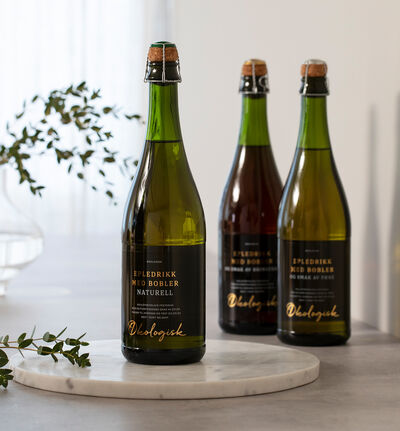 Epledrikk med bobler Epledrikk med bobler